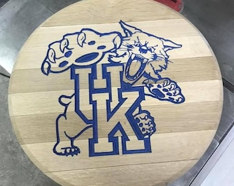 Kentucky Wildcats  Engraved Barrel Head