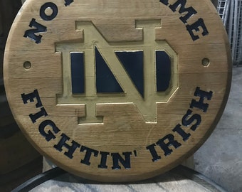 Notre Dame Engraved Barrel Head