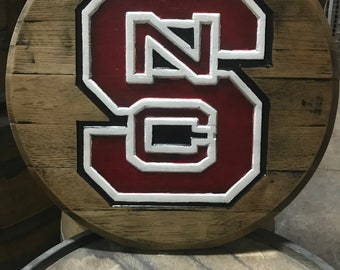 NC State Wolfpack Engraved Barrel Head