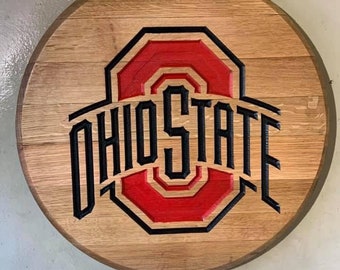 Ohio State Buckeyes Engraved Barrel Head