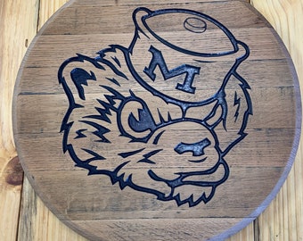 Michigan Wolverines Engraved Barrel Head