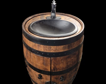 Custom Finished Bourbon Barrel Sink