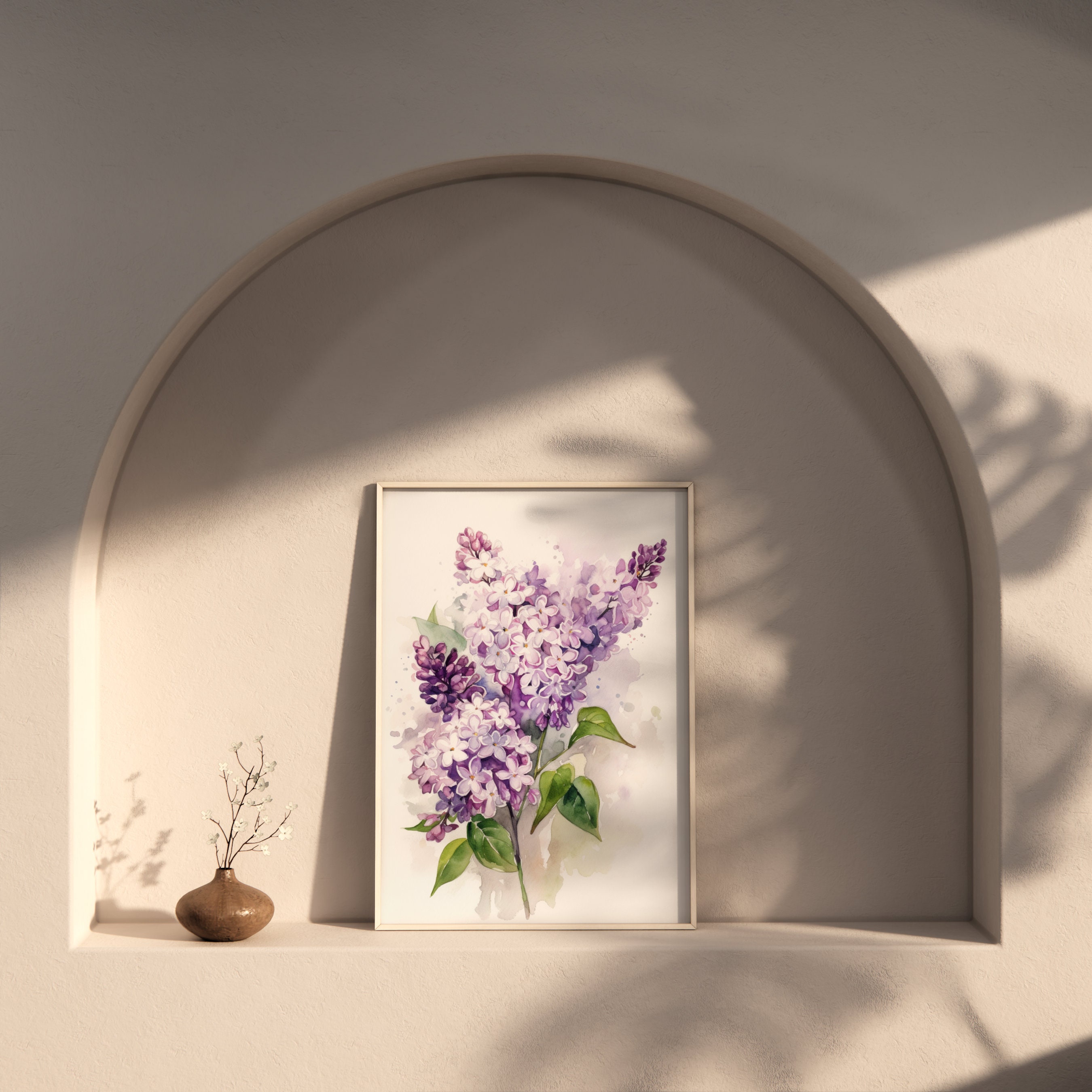 Lilac Watercolor Poster Watercolor Flowers Print Watercolor Flowers ...