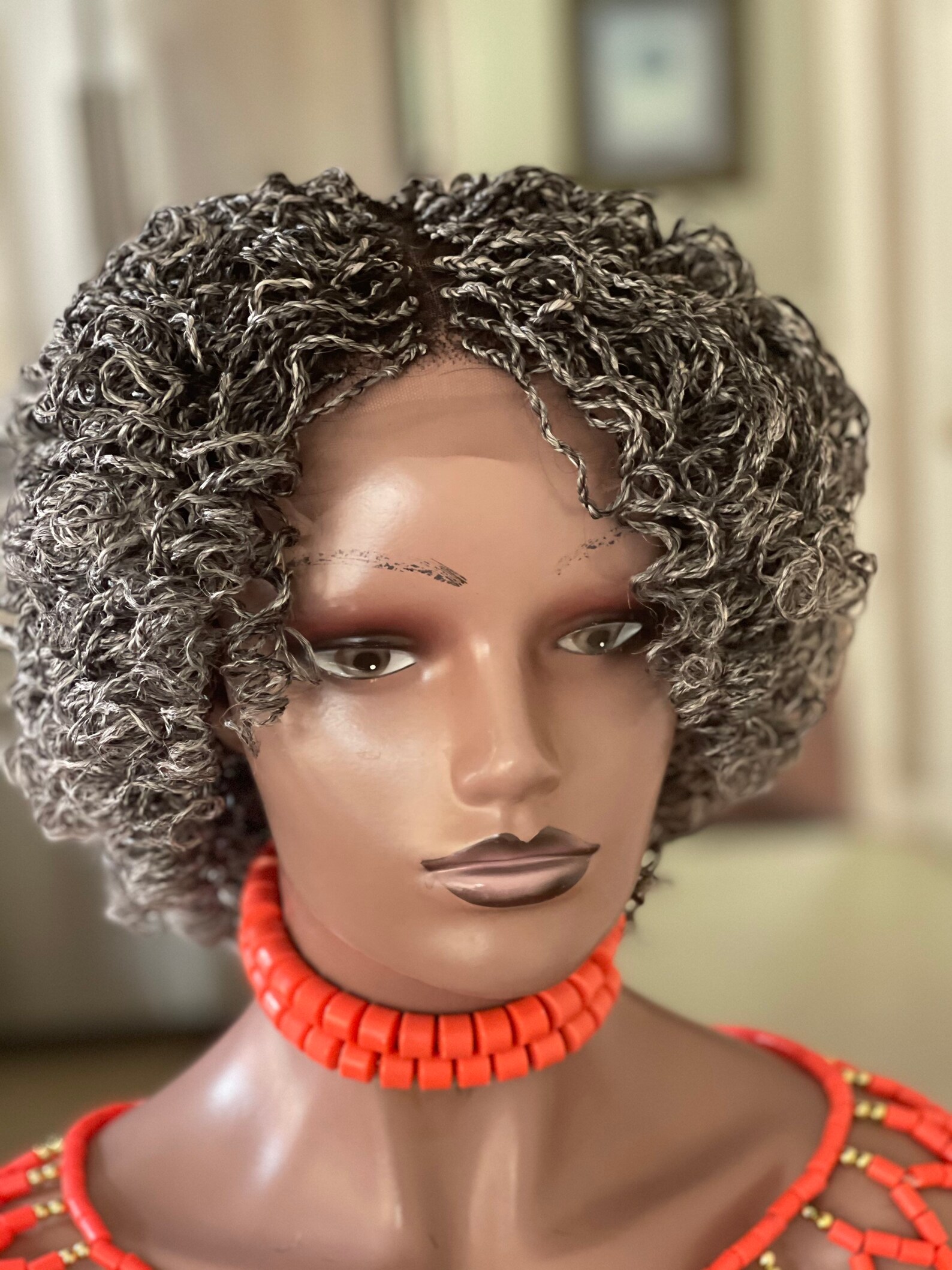 Braided Gray Wig. Short Wig. Just as Pictured Etsy