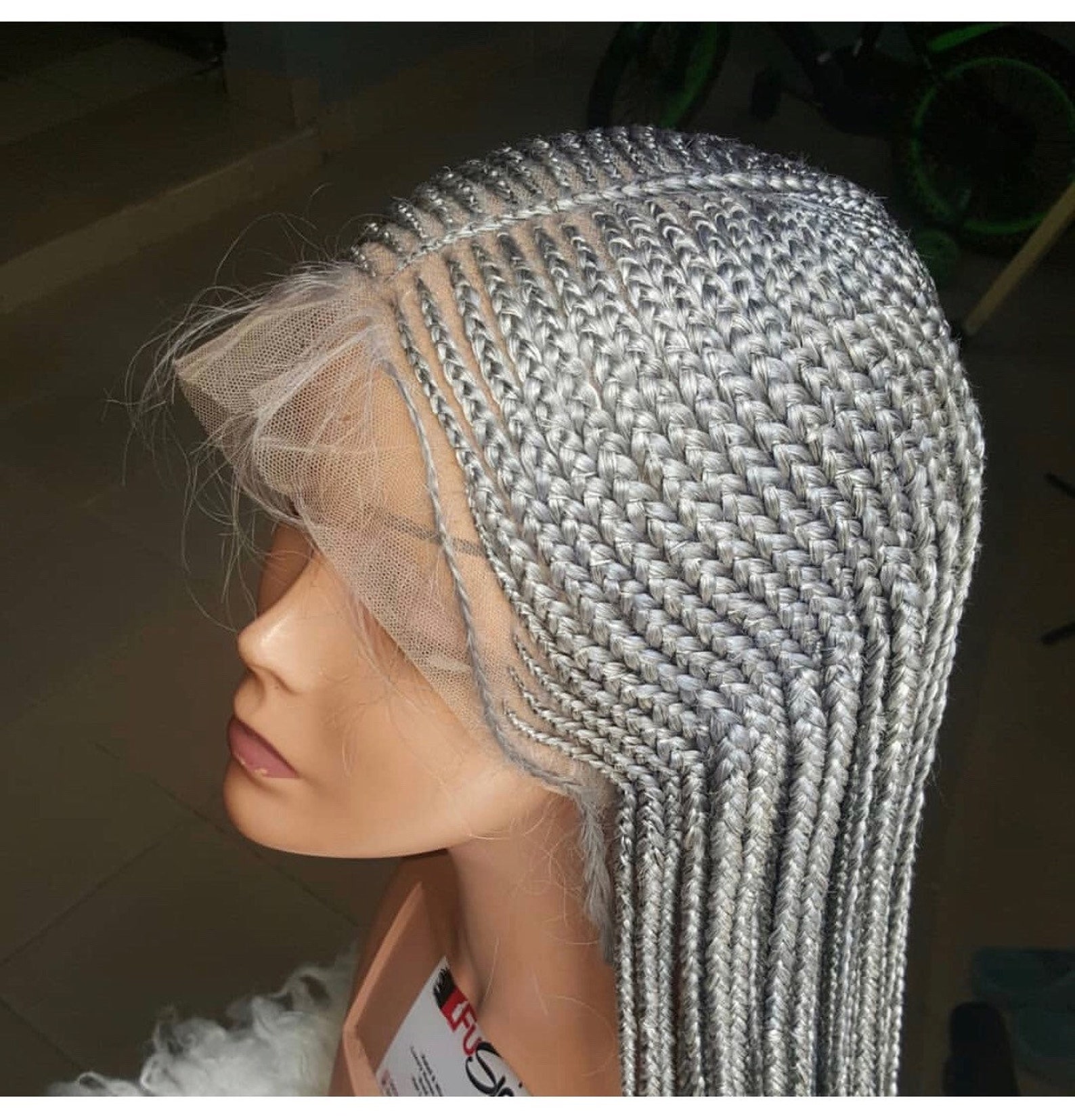 Braided Cornrow Wig Pre Order Pls Chose Your Color And Etsy