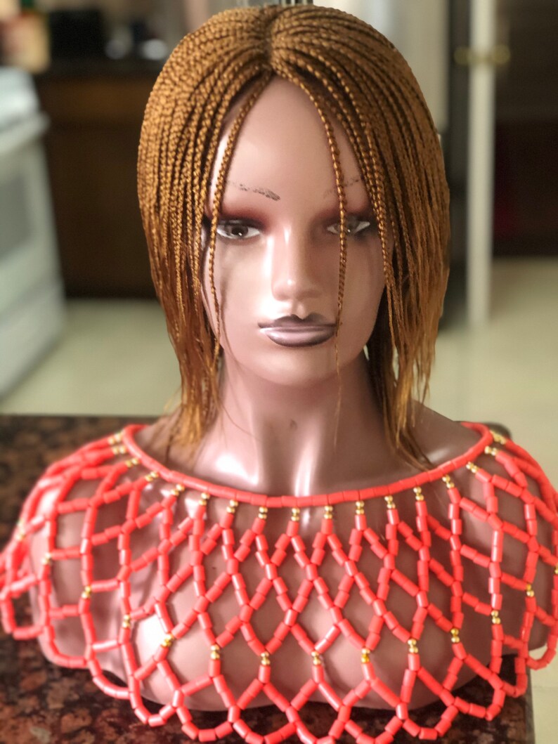 Braided wig. Medium box braids light weight wig. Wig for Etsy