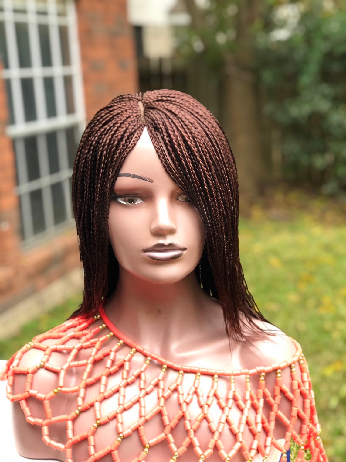 Braided wig. color 33. 10inches long. Wigs for black women. Etsy