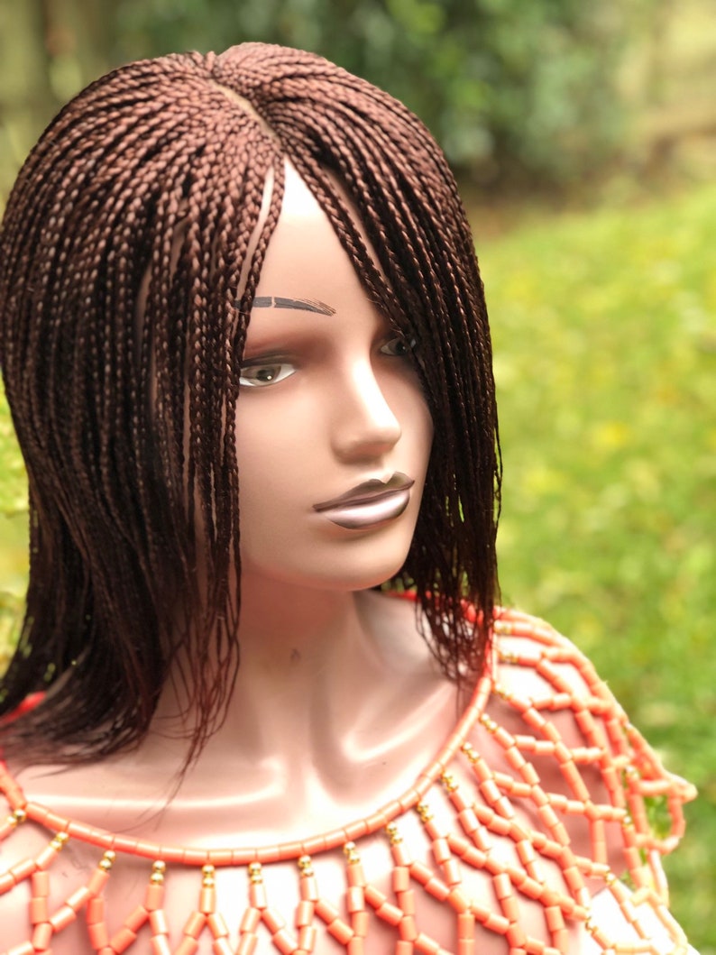 Braided wig. color 33. 10inches long. Wigs for black women. Etsy