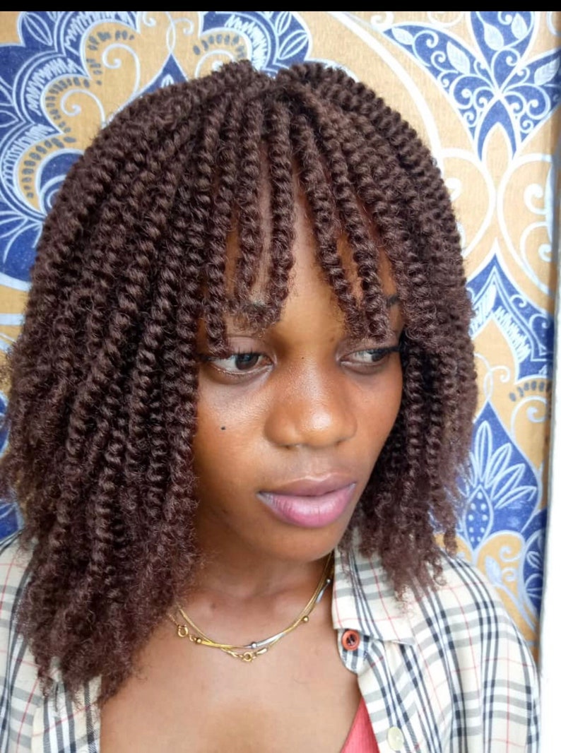 Braided wig/double twist kinky wig. Pls chose your preferred Etsy