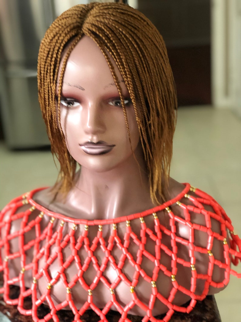 Braided wig. Medium box braids light weight wig. Wig for Etsy