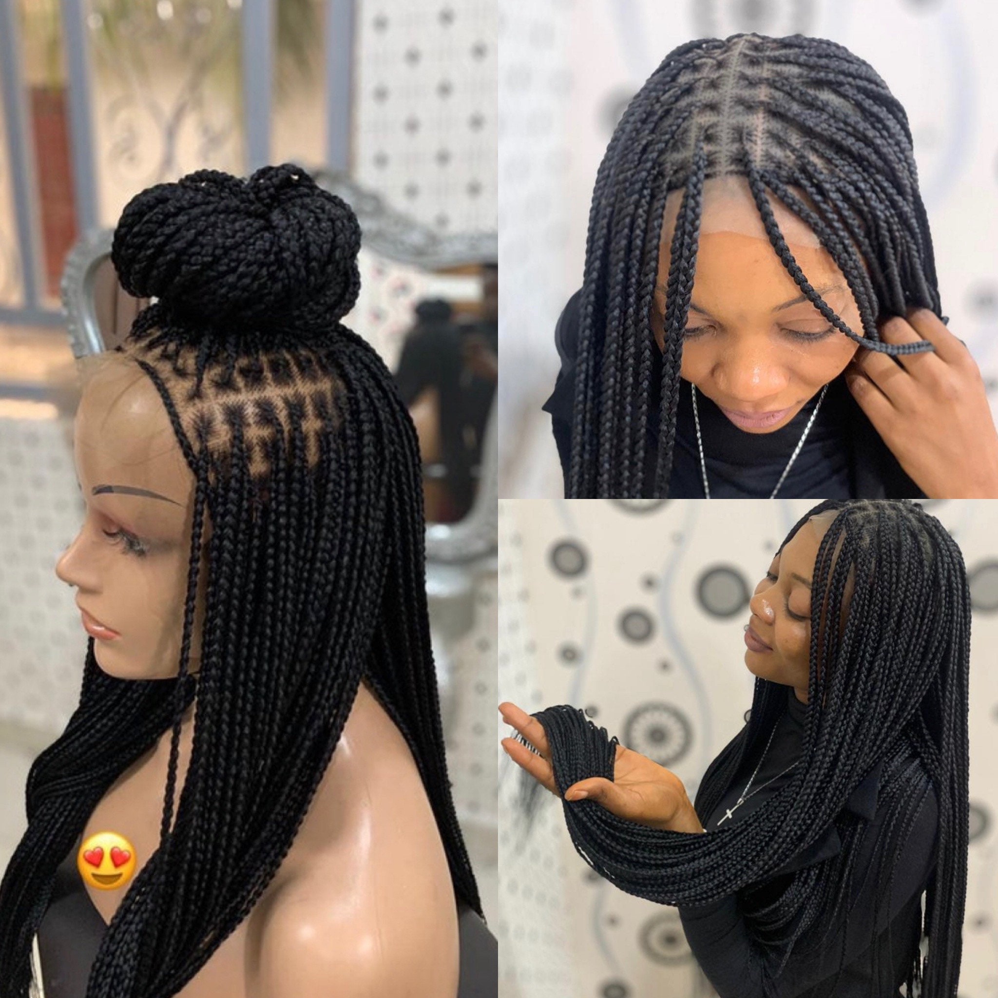 Knotless Braids. Braided Wig. Length is 26inches.made on a | Etsy