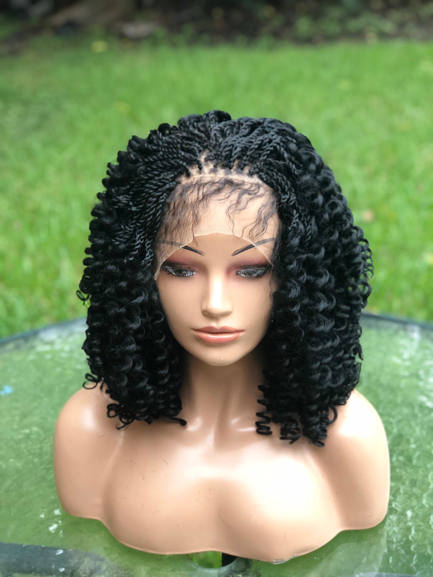 Braided Wig/ Curly Wig/ Lace Wig With Baby Hair. Just Like the Etsy