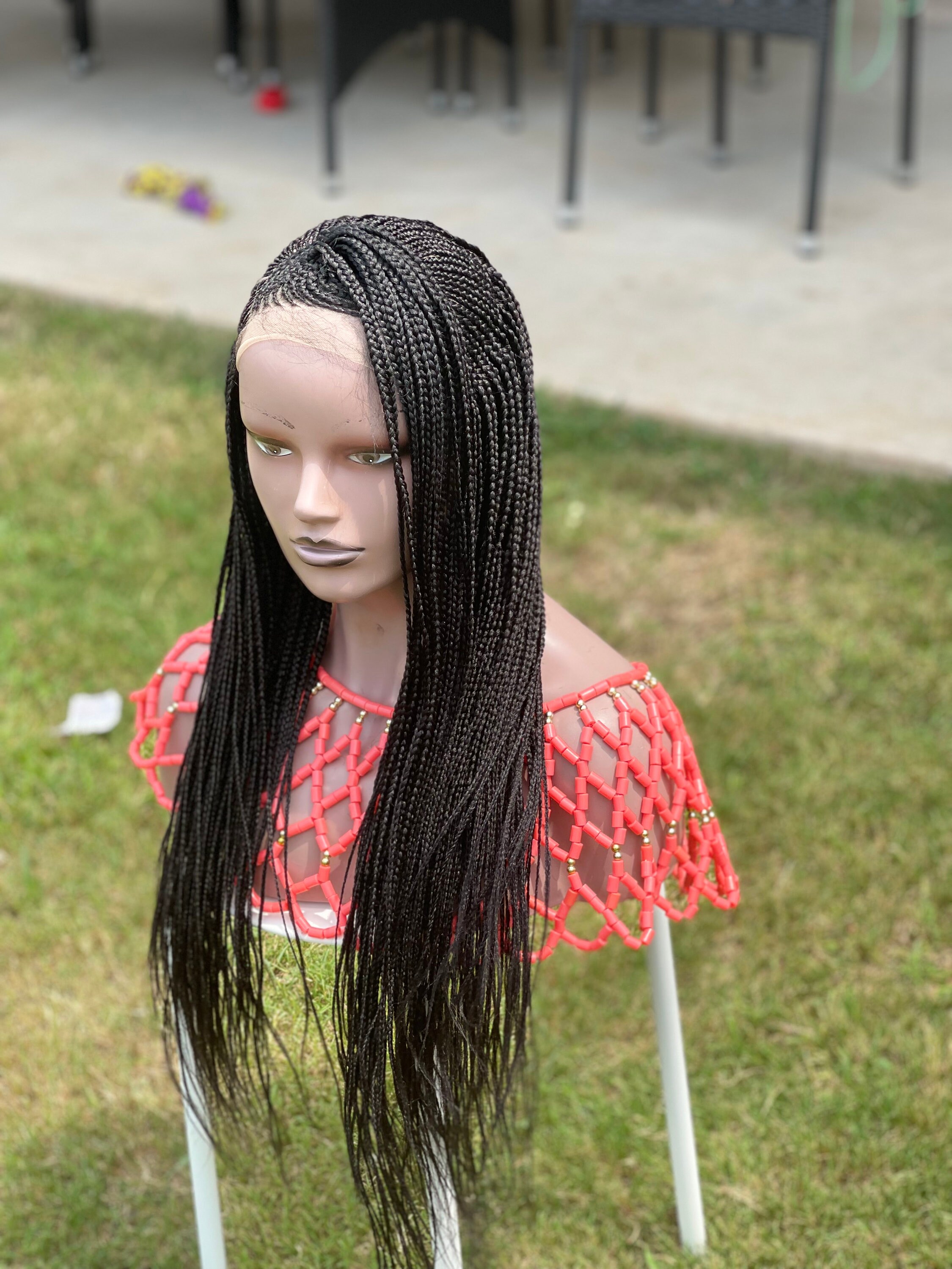 Braided wig. Cornrow wig . Length is 26inches long . Ready to Etsy
