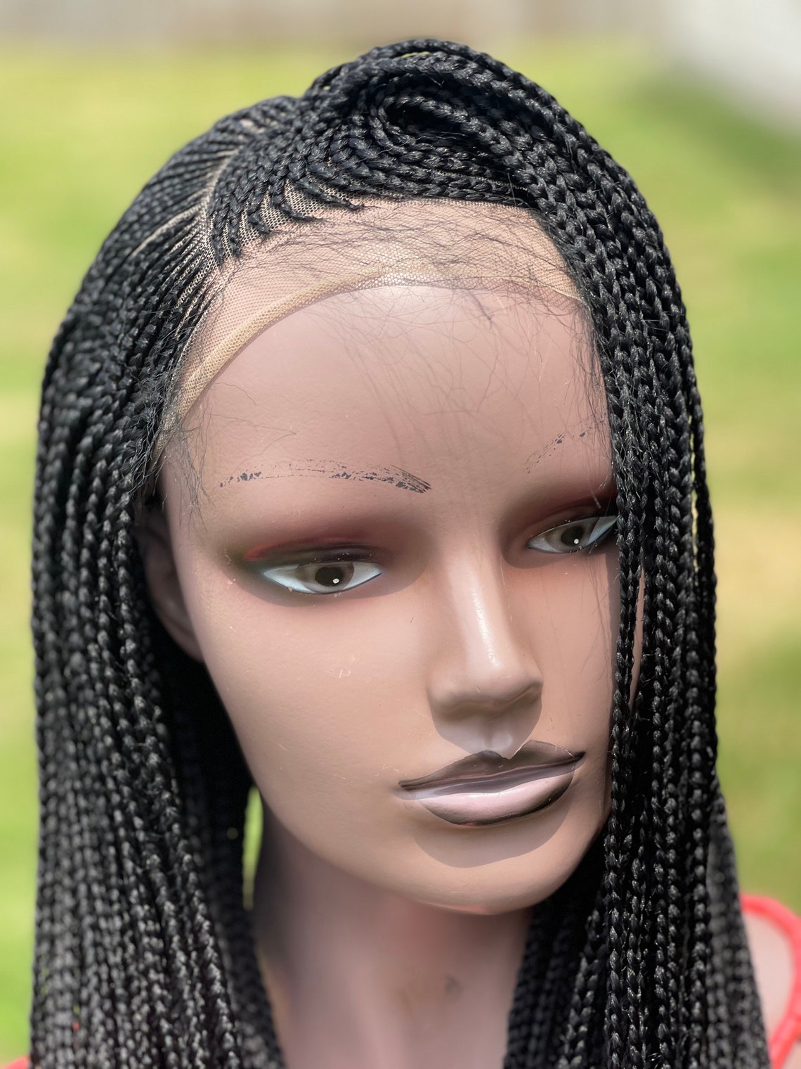 Braided wig. Cornrow wig . Length is 26inches long . Ready to Etsy