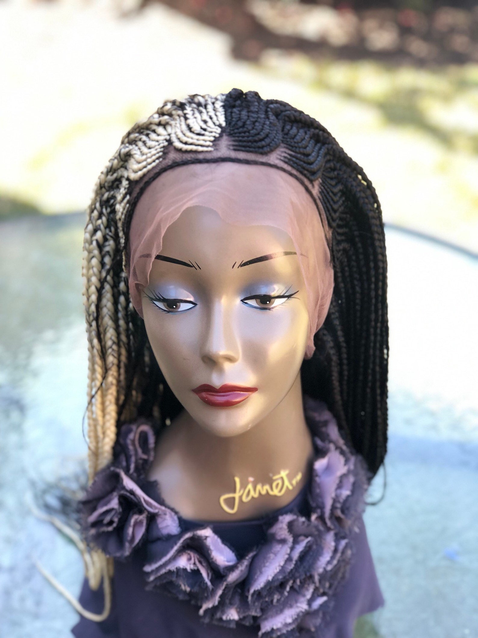 Braided Cornrow Wig Pls Chose Your L Ength And Color Etsy