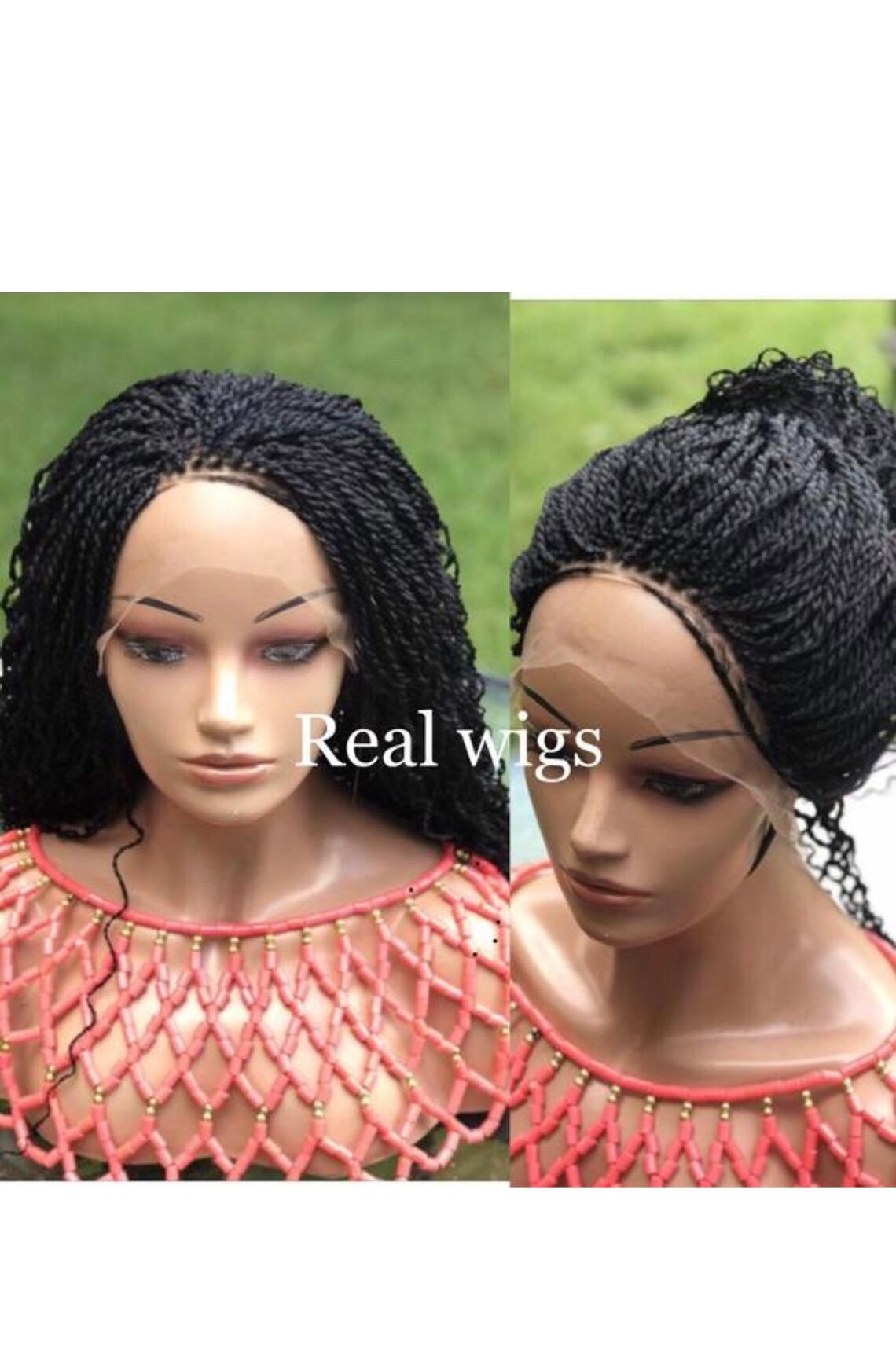 A custom made wig. Made on a frontal wig. READY TO SHIP. Etsy