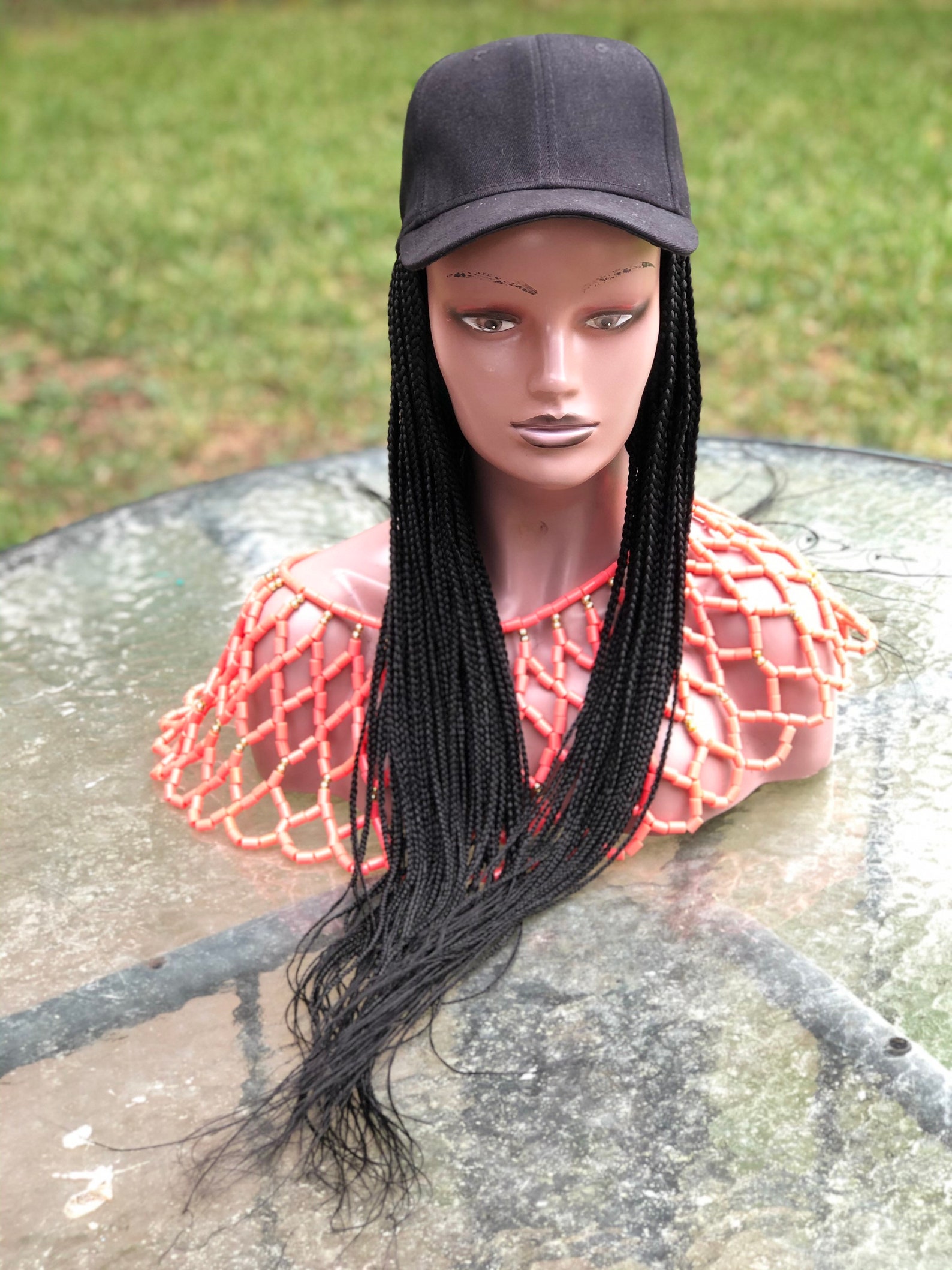 Braided Cap Wig. Just as Pictured. the Cap is Black. the Etsy