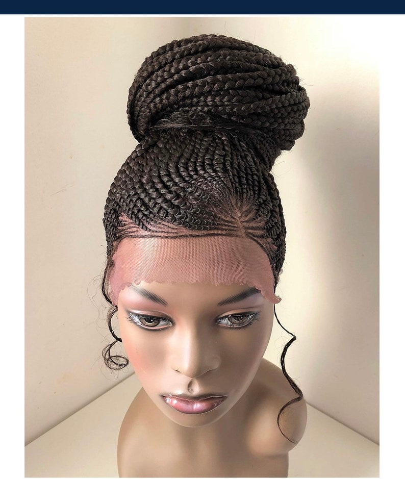 Braided Cornrow wig.Neatly and tightly done.braided wig for Etsy