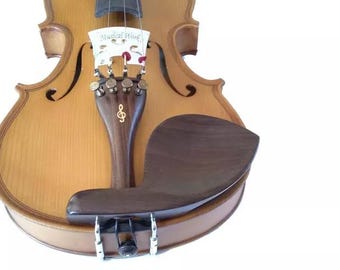 Professional Rosewood Violin Chin Rest | Left-Handed Guarneri Style | Comfortable 4/4 Full Size Chinrest