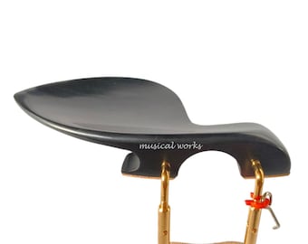 Guarneri Ebony Violin Chinrest – 4/4 Size Gloss Finish Replacement Part