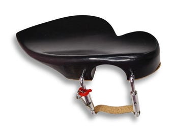 Professional Ebony Wood Shark Violin Chin Rest – Full Size 4/4 with Chromium Brackets