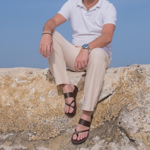 Men Leather Sandals, Greek Sandals, Handmade Sandals, OdysseySandals, toe ring Sandals, open toe sandals, PLATO