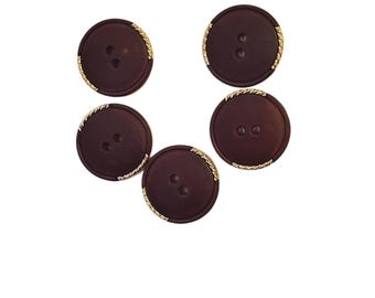 Burgundy Resin button