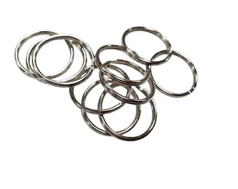 Keychain Split Rings- 1" Nickel