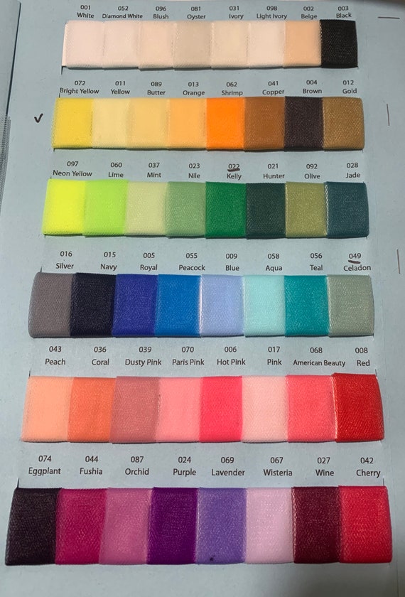 SOFT TULLE 100 Polyester Bolt of 50 Yards 45.7 M Width 137 Cm 4.5 Feet Red black ivory white Etc. please Refer the Color Chart Etsy