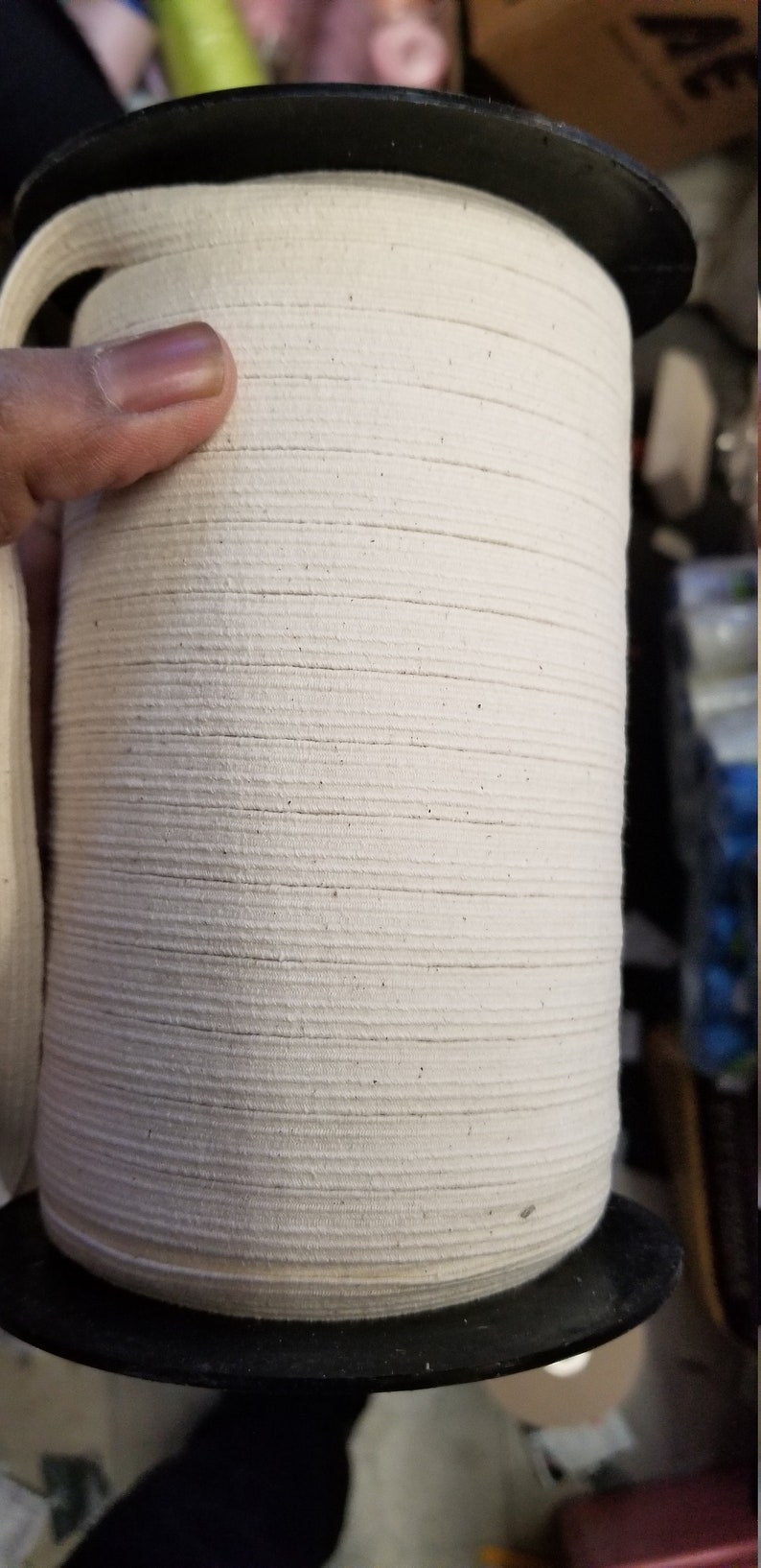 Natural Cotton Braided Elastic, Chlorine Resistant (20 Yards) bild 3