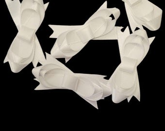 Small bow White ribbon bow