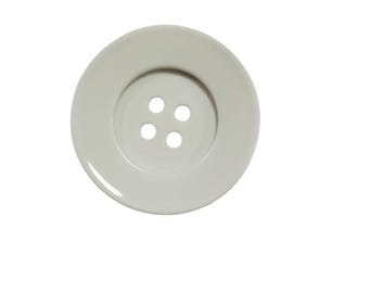 Large White button- 38mm four hole buttons