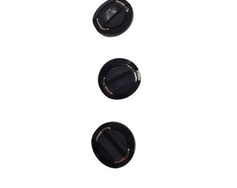Classic Round black buttons