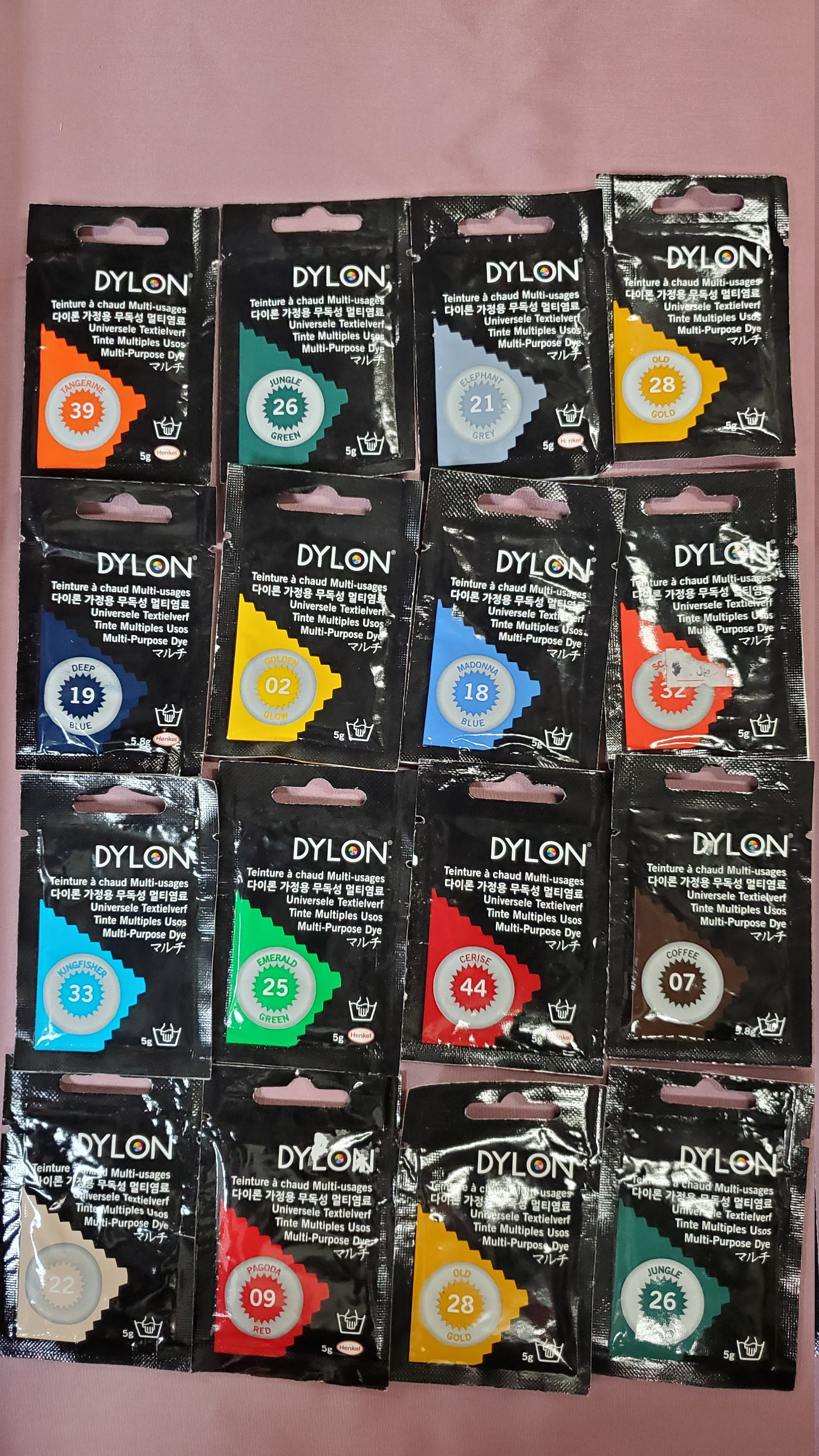 Dylon Fabric Dye All Purposes. 5gram Etsy Canada
