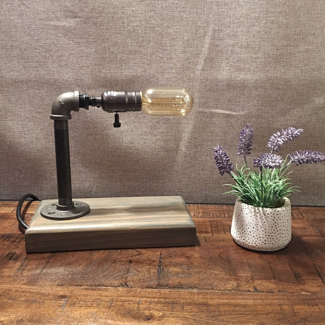 The Secretary Lamp, Edison Lamp, Pipe Lamp, Vintage Lamp, Desk Lamp