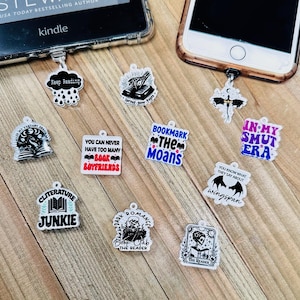 Bookish Kindle Charm: Spicy Reader Accessory - USB-C or Lightning