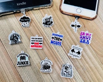 Bookish Kindle Charm: Spicy Reader Accessory - USB-C or Lightning