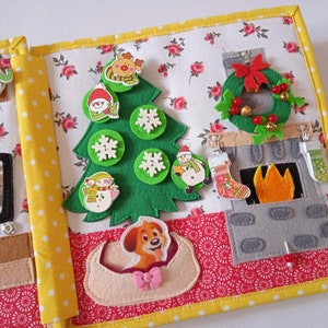 Dollhouse quiet Book, Soft Dollhouse, Felt Doll Dress Up, Silent Book for Girl