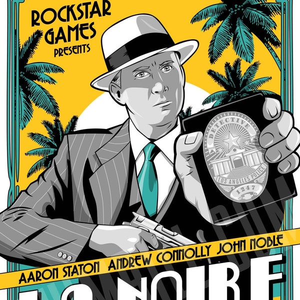 L.A. Noire 13x19 gaming poster print