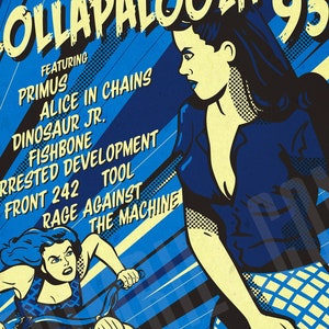 Lollapalooza '93 13x19 Concert Poster Print - Grunge
