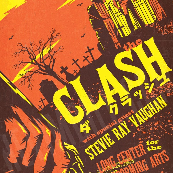 The Clash "Pistoleros" 13x19 punk concert poster print