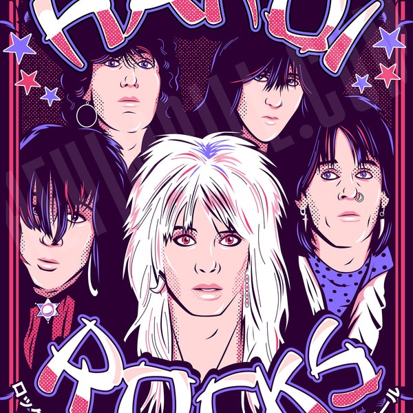 Hanoi Rocks "Mystery City" 13x19 concert poster print