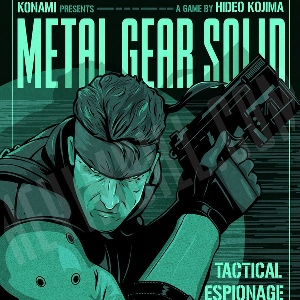 Metal Gear Solid 13x19 gaming poster print