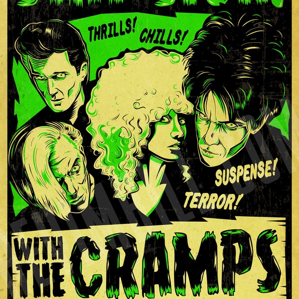 The Cramps "Stay Sick" 13x19 punk concert poster print