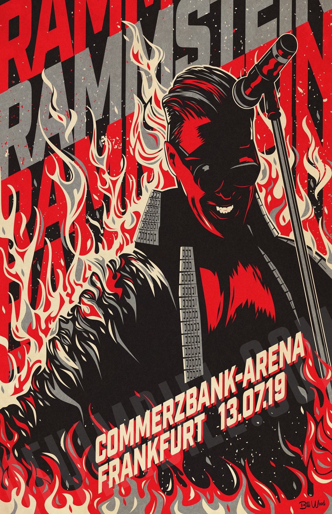 Rammstein Herzeleid 11x17 concert poster Etsy