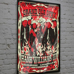 Hank Williams III Opry 13x19 concert poster print country, western image 4