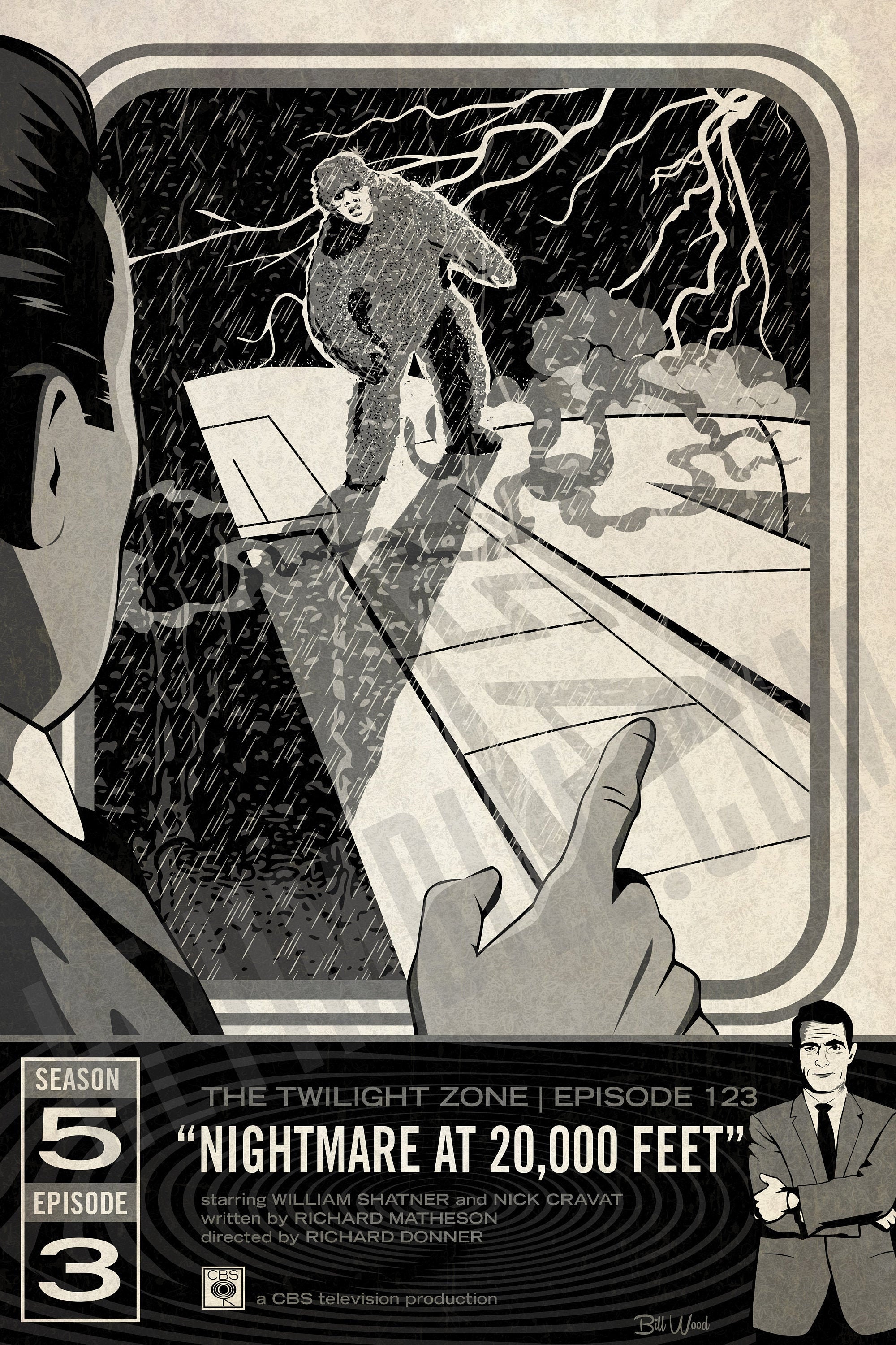 The Twilight Zone Nightmare At 30 000 Feet The Twilight Zone Nightmare At 20000 Feet 11x17 poster | Etsy