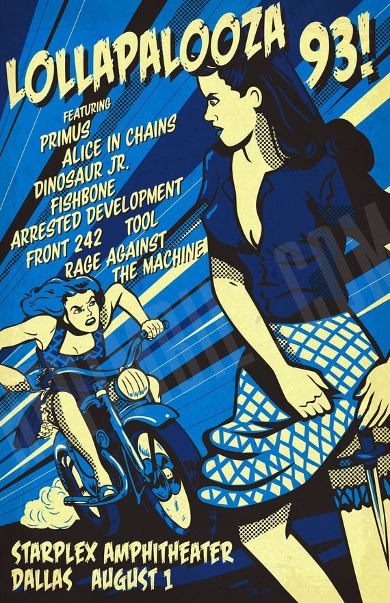 Lollapalooza '93 13x19 Poster Print Etsy