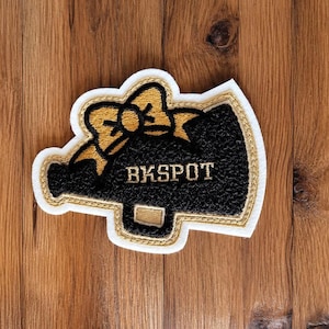 Custom 4" Chenille Megaphone Patch – Sew-On Cheer Patch/Dance patch