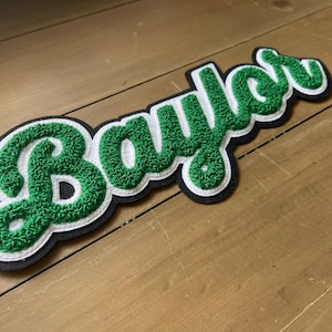 Custom made chenille back name patches /Personalized gift ideas